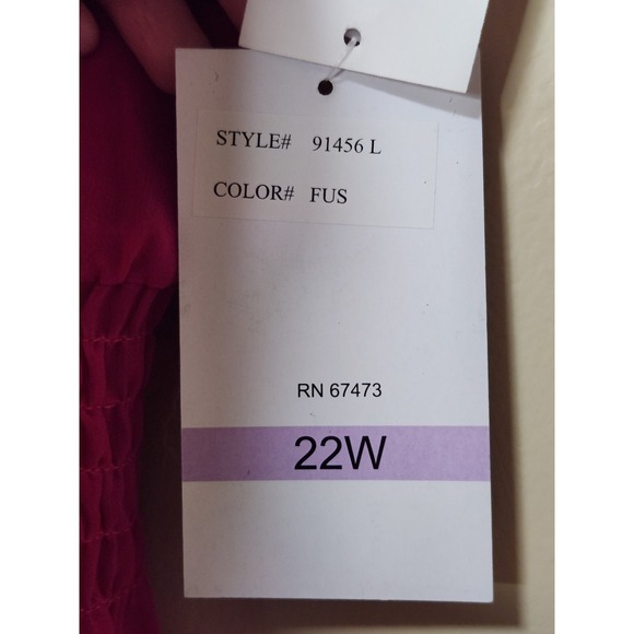 NWT Maison Tara Pink Blouson Midi Dress Womens Size 22W - Picture 2 of 5